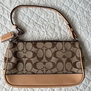 Coach Signature Brown & Tan Purse